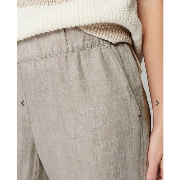 Pure Jill linen slim crop pants size large - Picture 2 of 8